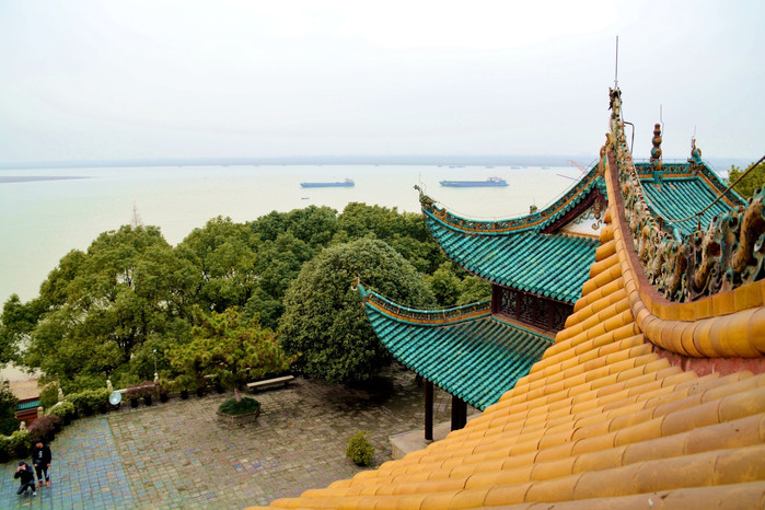 夏寧葆去岳陽樓,洞庭湖旅遊.