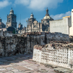 Templo mayor, the historic center of Mexico city