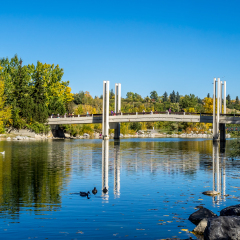Bridge Crossing from Eau Claire to Prince's Island Park, Calgary