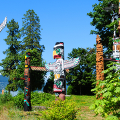 Totems in Stanley Park Vancouver, Canada