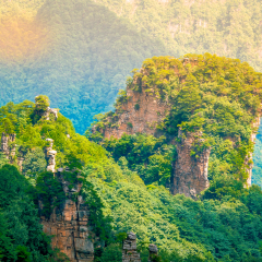 Fairy dispersing flowers platform in Zhangjiajie National Park,Hunan,China