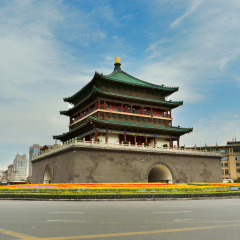 bell tower of the old city wall of xi an ,Shanxi ,china