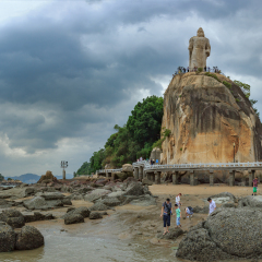 Xiamen,China - Aug 23, 2014:Haoyue Park Zheng Chenggong Statue At Gulangyu Island In Xiamen City,Fujian,China