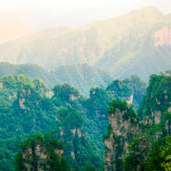 Fairy dispersing flowers platform in Zhangjiajie National Park,Hunan,China