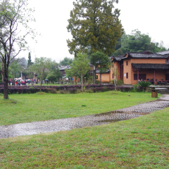 On October 22, 2016, in jiangxi province in China, it, jinggangshan CiPing scenic spot tour. Jinggangshan is a famous scenery scenic spot. Dwellings, ancient buildings.