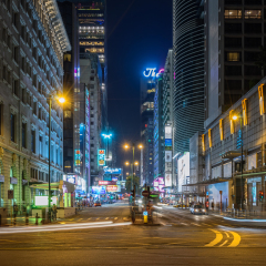 HONG KONG,CHINA - OCT 19 : Tsim Sha Tsui on October 19th, 2014 in Hong Kong, China.Hong Kong is a Alpha + city and has the largest income inequality among advanced economies