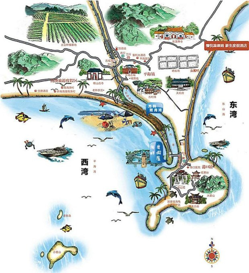巽寮湾旅游地图图片
