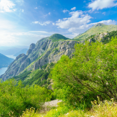 View of the Bay of Kotor from Lovcen Mountain, Montenegro