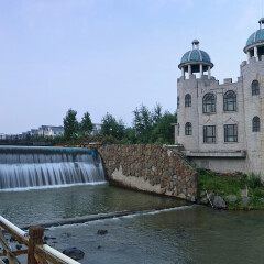 吉林省延吉市二道白河水坝建筑景观