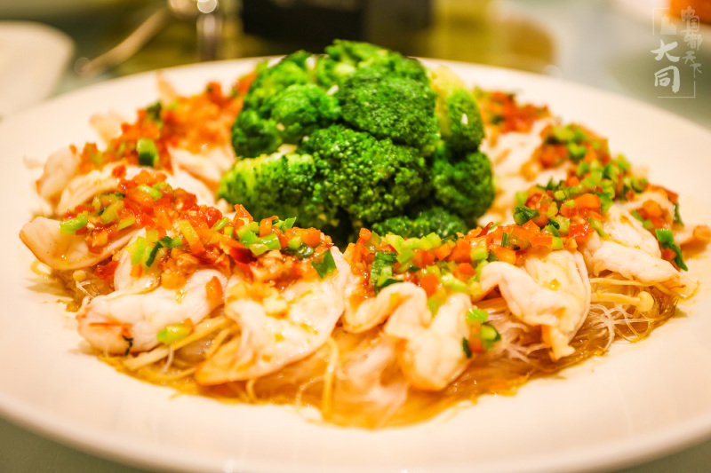   蒜茸粉蒸蝴蝶虾的