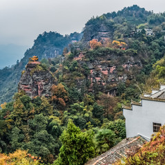 Qiyunshan Landscape Architecture Ancient Architecture Landscape, Xiuning County, Anhui Province