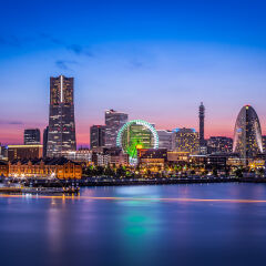 Yokohama Port in twilight