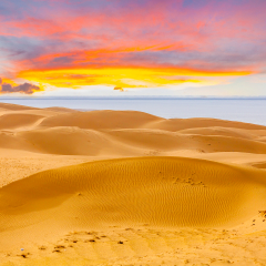 Desert sunset sunset lake water