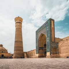 Poi Kalon Mosque and Minaret in Bukhara, Uzbekistan 景点模块