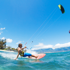 Kite Surfing, Fun in the Ocean, Extreme Sport