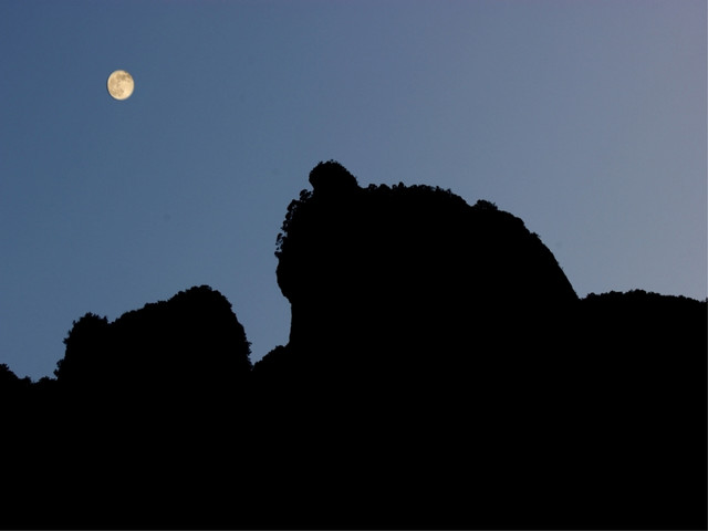 灵峰夜景(门票50元/人,游览时间约40分钟:犀牛盼月,鲸鱼喷水,东方