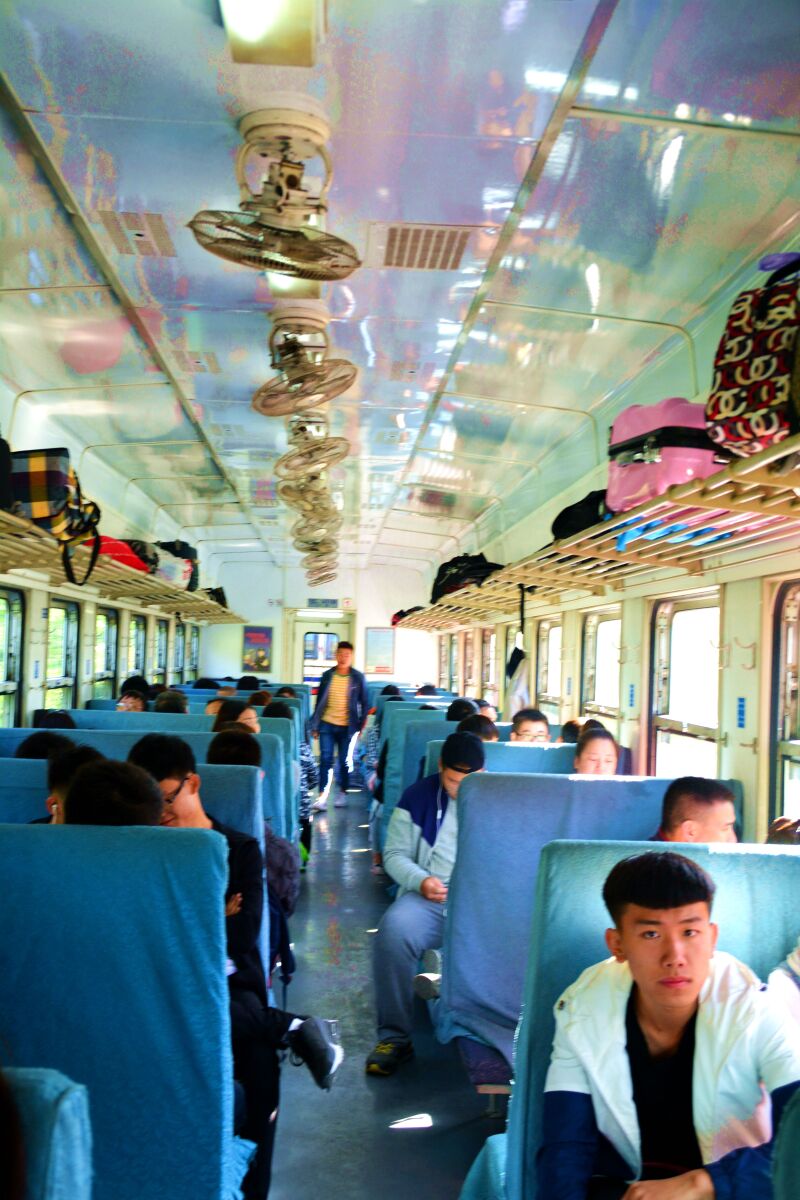 我们从沈阳乘坐特快列车到达长春,t309每人