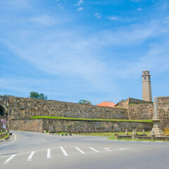 Historical buildings & architecture inside the Galle Dutch fort.  Galle Dutch fort is a historical, archaeological and architectural heritage monument which is more than 423 years 
