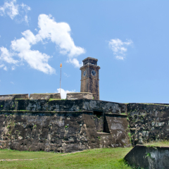 Old Clock Tower At Galle Dutch Fort 17th Centurys Ruined Dutch Castle That Is Unesco Listed As A World Heritage Site In Sri Lanka