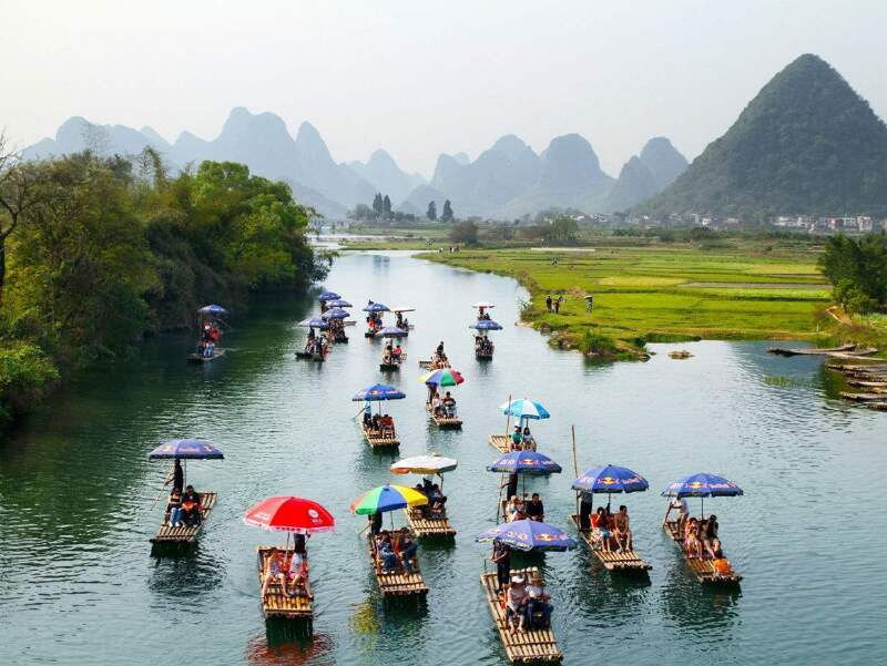 正规电子票-阳朔-遇龙河竹筏漂流-官方直售 漂流精华段多段可选-双人