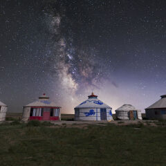 希拉穆仁草原银河