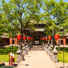 PINGYAO,SHANXI/CHINA-MAY12:  City God Temple main gate on May 12, 2015 in Pingyao, Shanxi, China. The ancient city of Pingyao is one of famous tourism destination in China.  