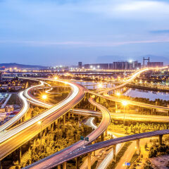 福州城市交通枢纽夜景