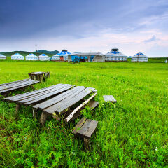蒙古包草原风光