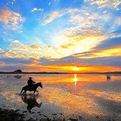 乌兰布统湖面风光