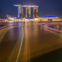 08/28/2017 Marina bay sands under blue hour, Singapore