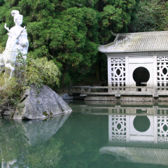 Statue of Magu (symbolic protector of females in Chinese mythology), Heng mountains, China