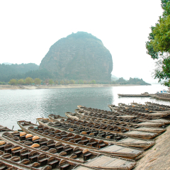 中国江西鹰潭龙虎山仙水岩景区冬季风光