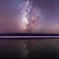 茶卡盐湖星空倒影