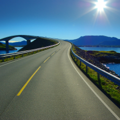 Picturesque Norway landscape. Atlanterhavsvegen