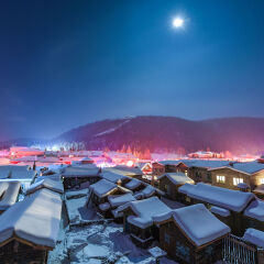 雪乡夜景