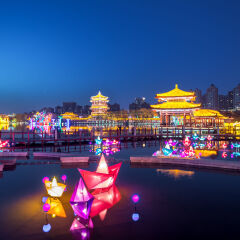 西安大唐芙蓉园灯会夜景