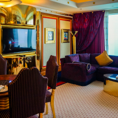 Dubai. Summer 2016. The interior of hotel Burj al Arab.