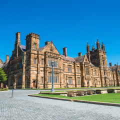 SYDNEY, NSW, AUSTRALIA - December 26, 2014: Historic Quadrant Building at Sydney University, Australia. 