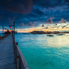 Sunrise in Mabul Islands