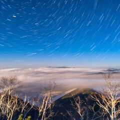 长白山星轨全景