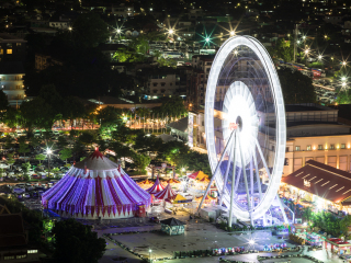 曼谷夜市摩天轮