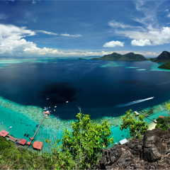 Panorama of Tun Marrin Sakaran Park at Bohey Dulang, Semporna Sabah