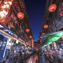 成都锦里古街夜景