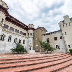 Hearst Castle exterior, San Simeon - California.