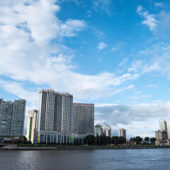Yanji, China – August 8, 2017: Yanji is the seat of the Yanbian Korean Autonomous Prefecture in eastern Jilin province. The city is a hub of transport and trade between China and North Korea.
