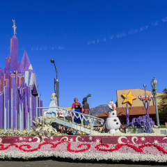 Pasadena, California, USA - January 1, 2016: Superb Tournament of the famous Roses Parade - America's New Year Celebration, held in Pasadena, California