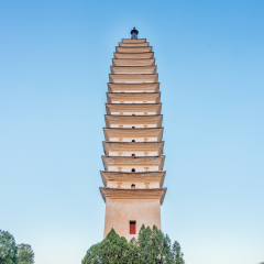Three towers of Chongsheng Temple, Dali, Yunnan, China