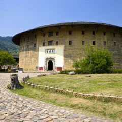 亚洲,中国,福建,永定县,湖坑镇,洪坑村,洪坑土楼群,民俗文化村,