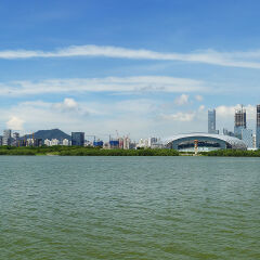 深圳市南山区深圳湾全景图