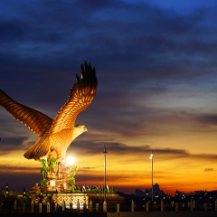 Eagle symbol in Kuah town, Langkawi, Malaysia, Asia